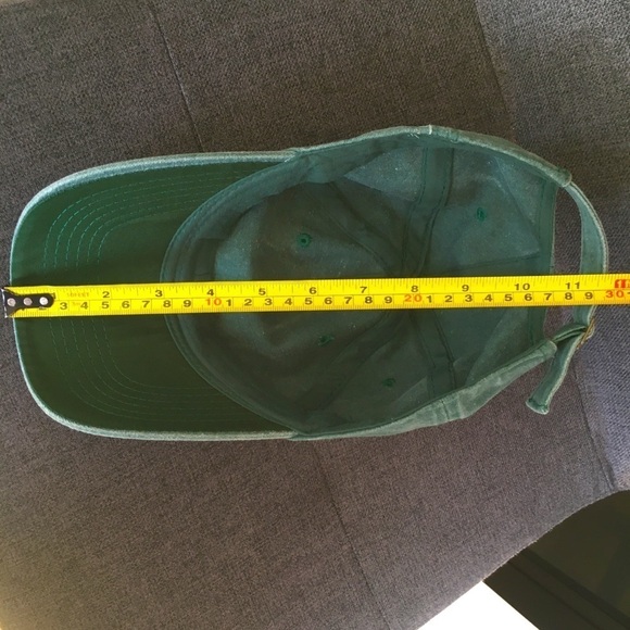 “PERFECTLY imperfect” Baseball Ponytail Buckle Hat, Washed Green, White - Picture 13 of 15